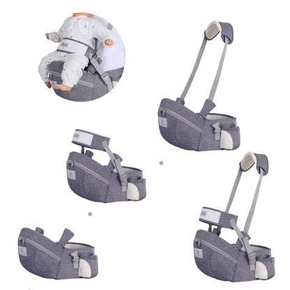 Porte-bébé assise intégrée - bébé porté sur la hanche