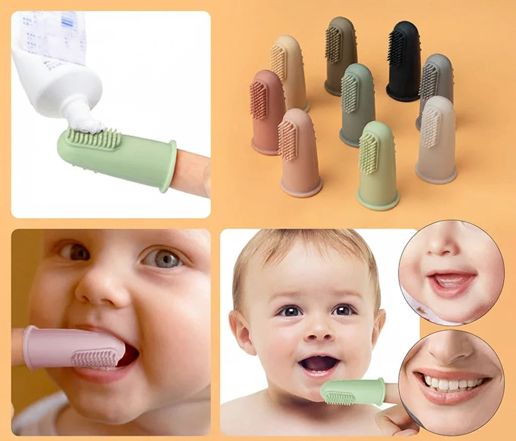 Brosse à dents doigt - silicone alimentaire sans BPA
