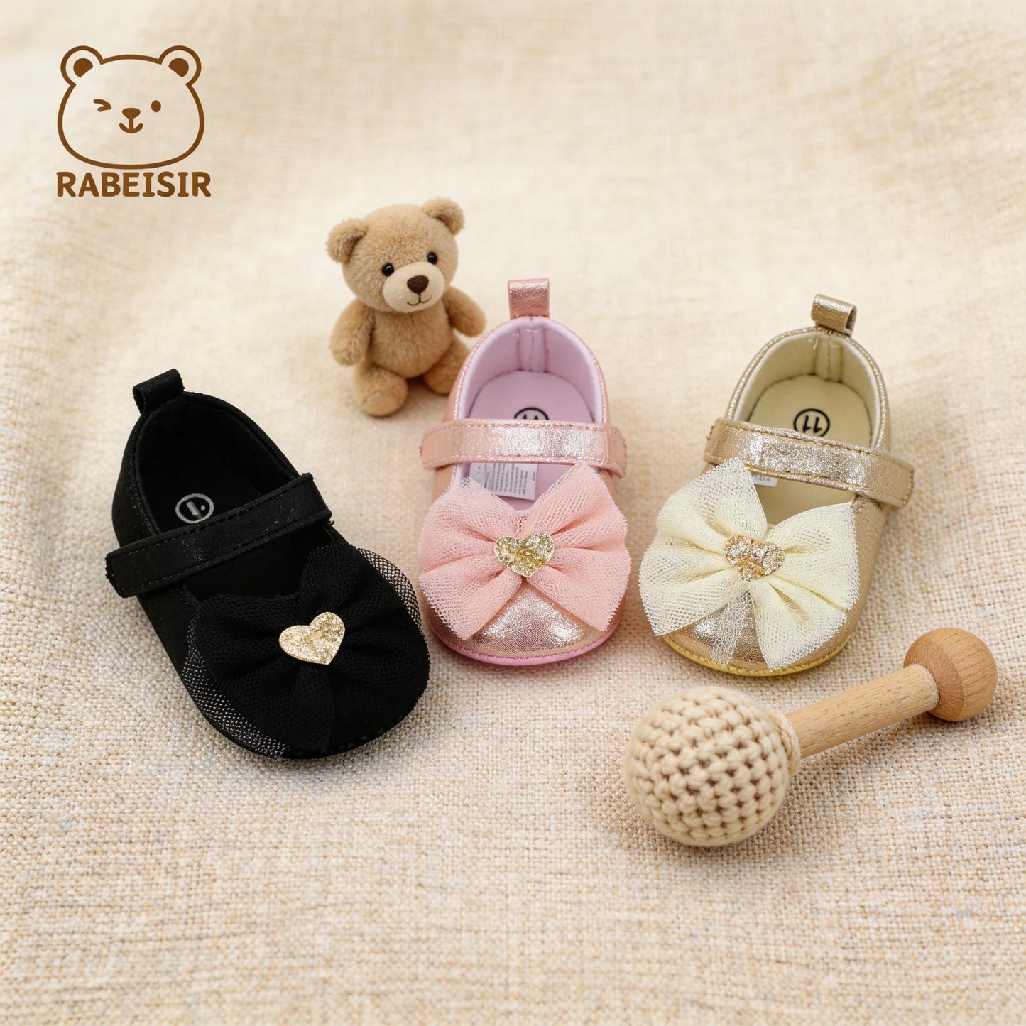 Chaussures bébé fille premiers pas style princesse en dentelle