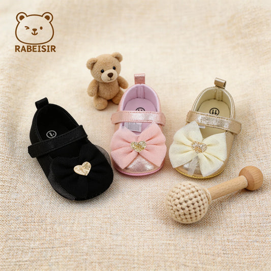 Chaussures bébé fille premiers pas style princesse en dentelle