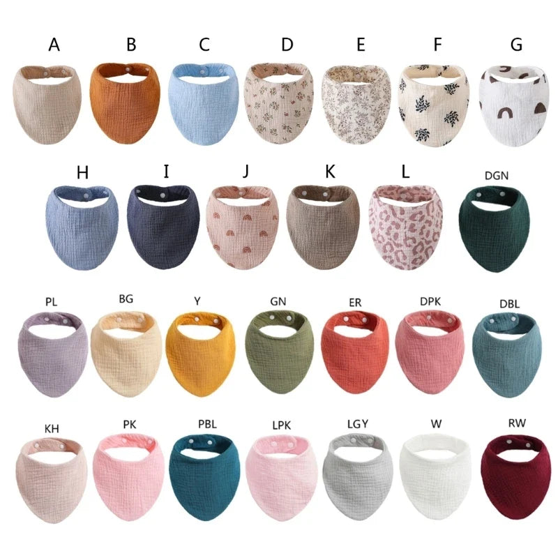 Bavoir bandana - bébé portant le bavoir en gaze de coton