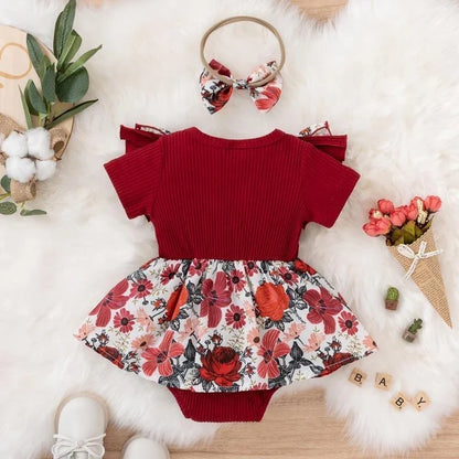 Robe d'été fille - portée par un bébé