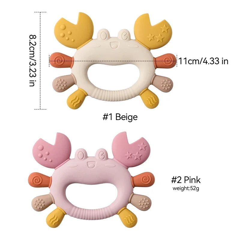 Anneau de dentition crabe - silicone alimentaire sans BPA