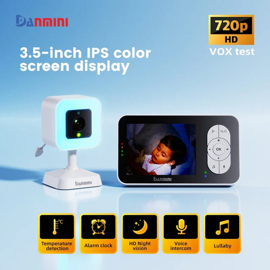 Babyphone vidéo écran 3,5 pouces avec vision nocturne
