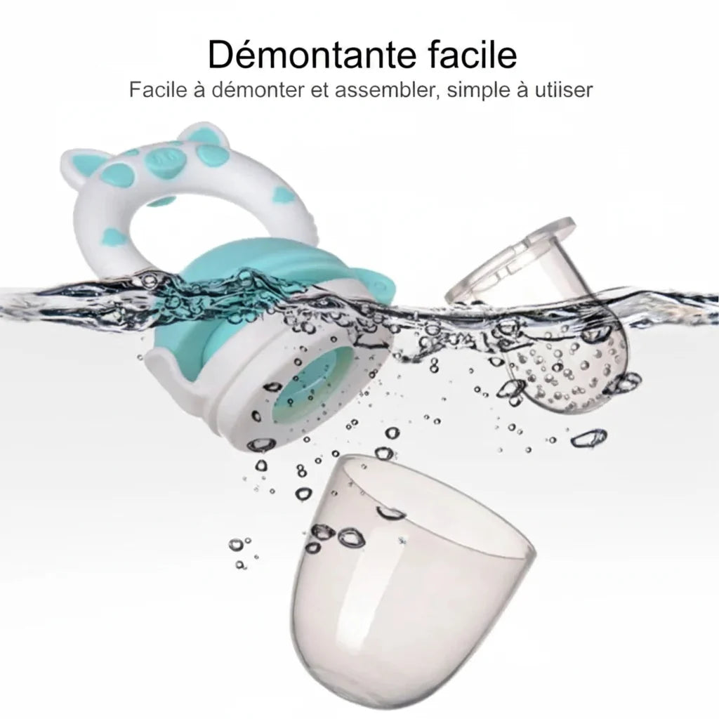 Grignoteuse cochon - silicone alimentaire sans BPA