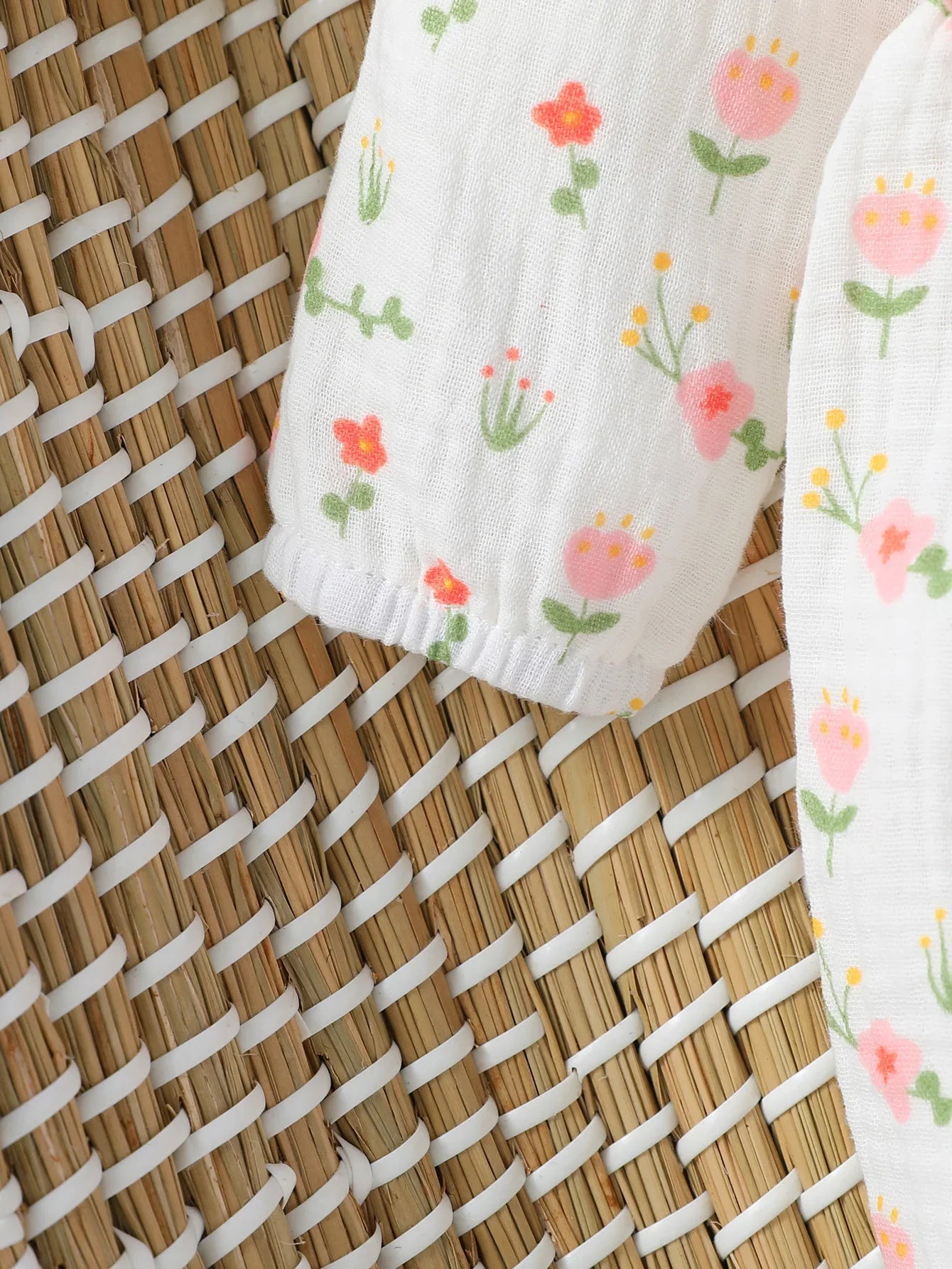Combinaison fleurie - bandeau assorti