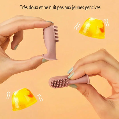 Brosse à dents doigt - nettoyage en douceur des premières dents