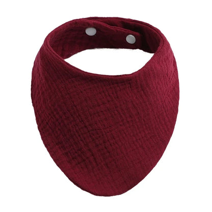 Bavoir bandana - gros plan sur la gaze de coton