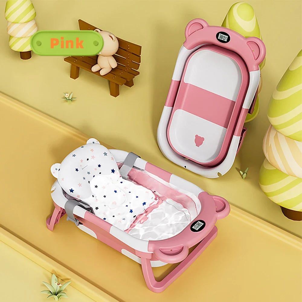 Baignoire pliante - coloris rose et gris disponibles