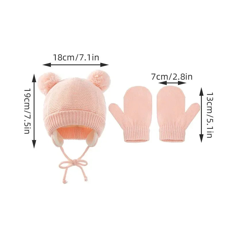 Ensemble bonnet et gants - coloris disponibles