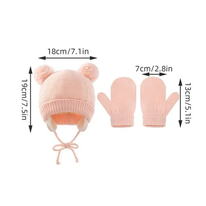 Ensemble bonnet et gants - coloris disponibles