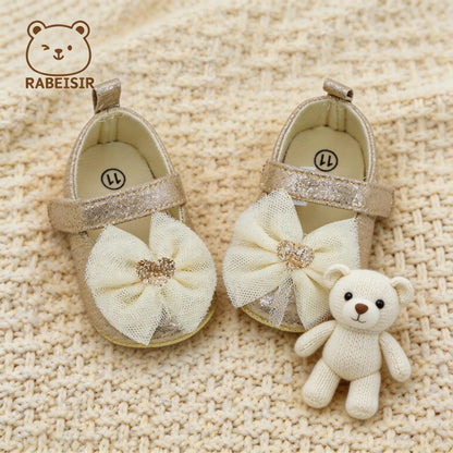 Chaussures bébé fille - détail nœud papillon