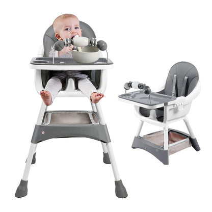Chaise haute évolutive bébé avec tablette double couche