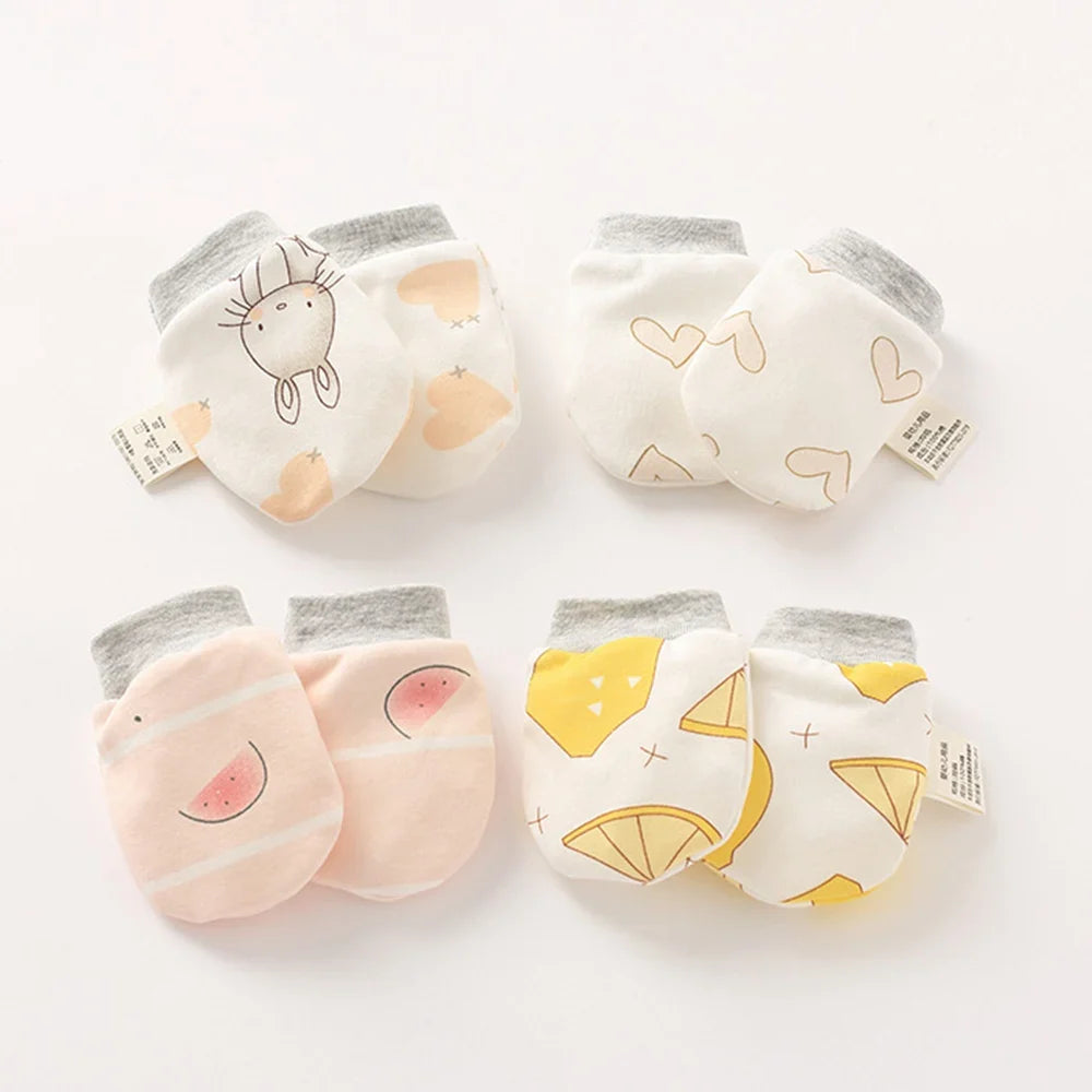 Moufles anti-griffures bébé en coton doux naissance