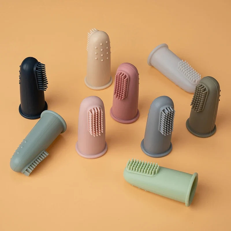 Brosse à dents doigt - lot complet de 3 pièces