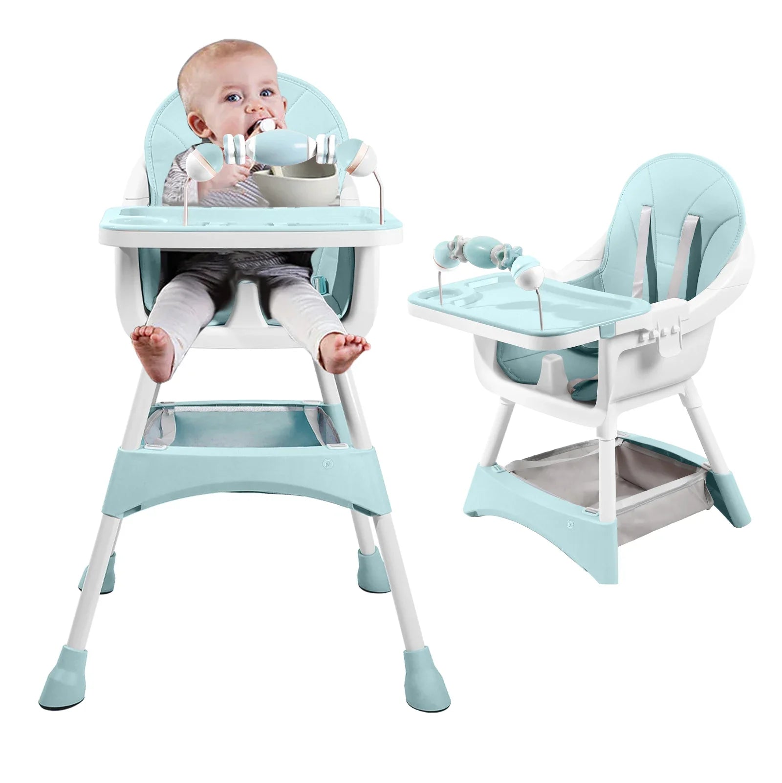 Chaise haute évolutive - assise en mousse EVA facile à nettoyer