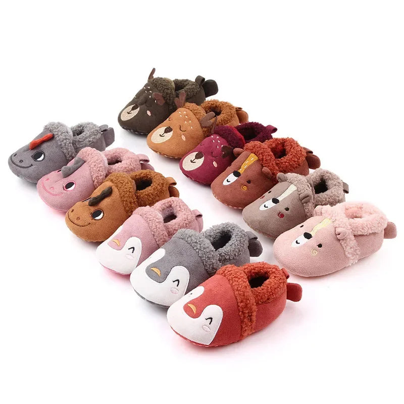 Chaussons peluche - semelle antidérapante