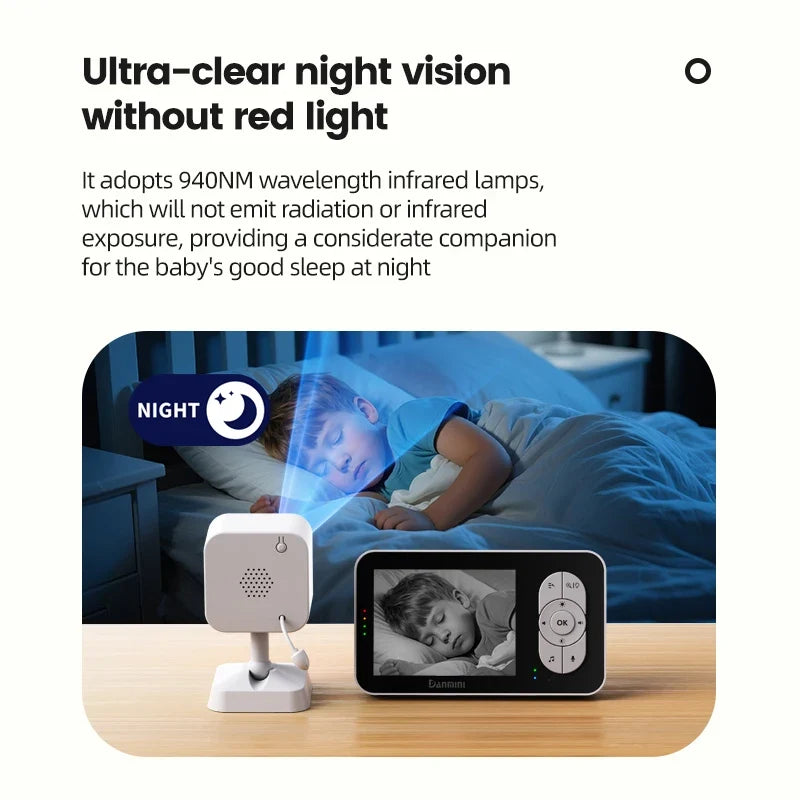 Babyphone vidéo - vision nocturne infrarouge