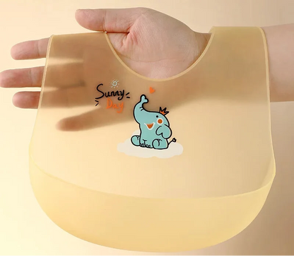 Bavoir silicone - col protecteur couvrant le cou